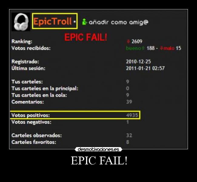 EPIC FAIL! -