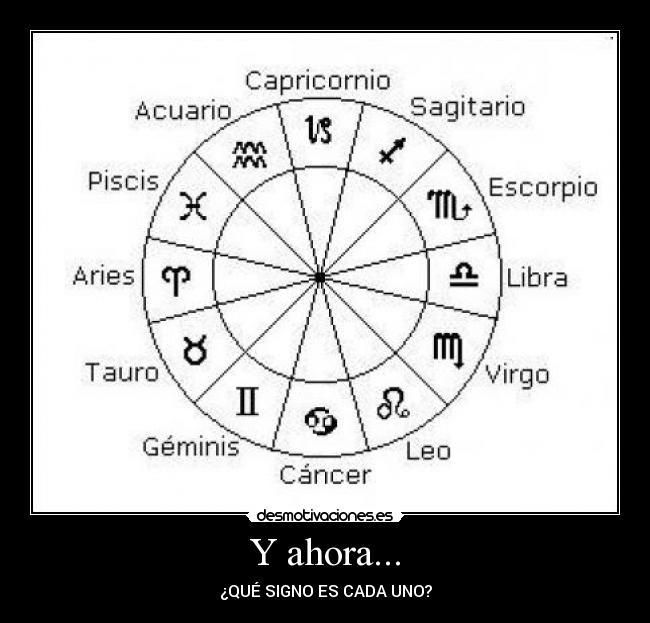 Y ahora... - ¿QUÉ SIGNO ES CADA UNO?