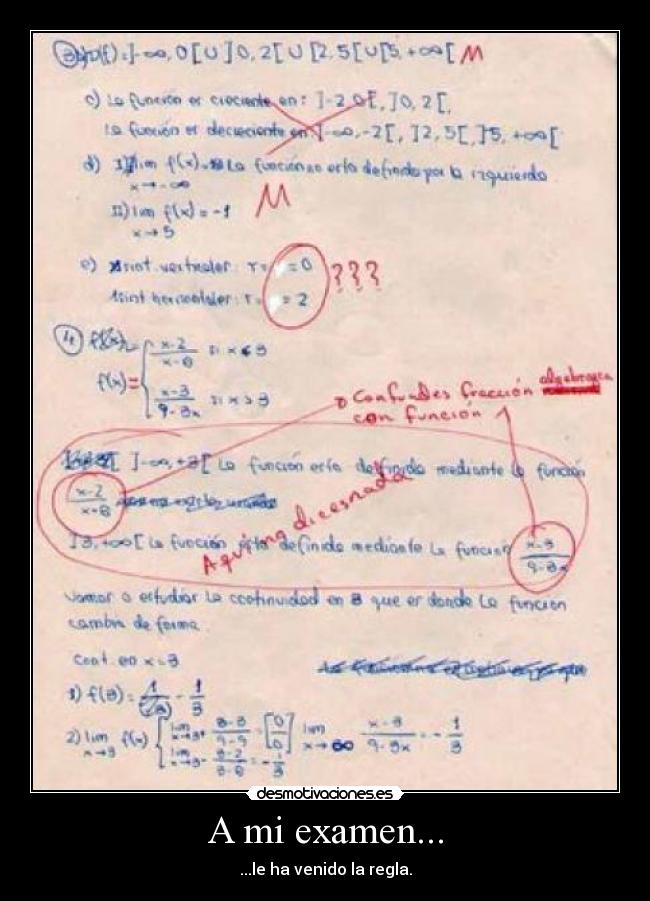 A mi examen... -