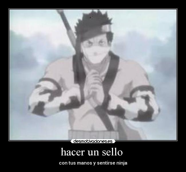 hacer un sello - con tus manos y sentirse ninja