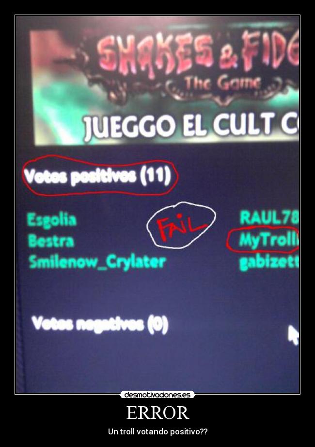ERROR - Un troll votando positivo??