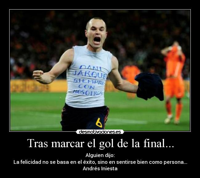 Tras marcar el gol de la final... -