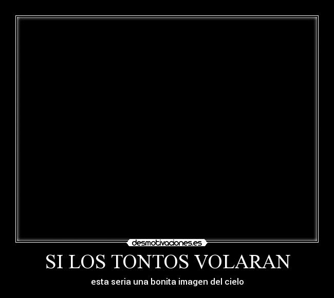 SI LOS TONTOS VOLARAN -