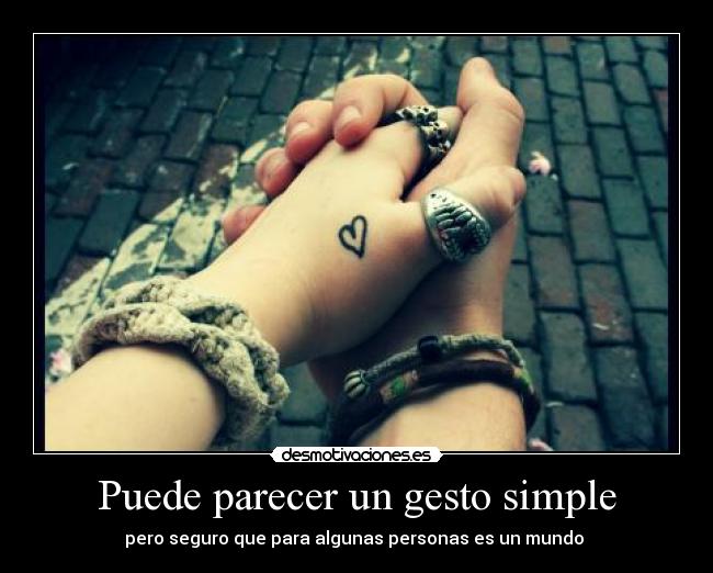 Puede parecer un gesto simple - pero seguro que para algunas personas es un mundo