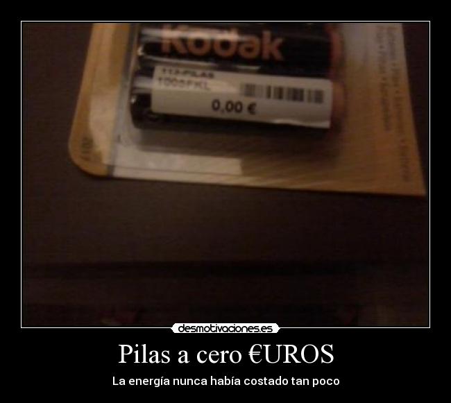 Pilas a cero €UROS - La energía nunca había costado tan poco