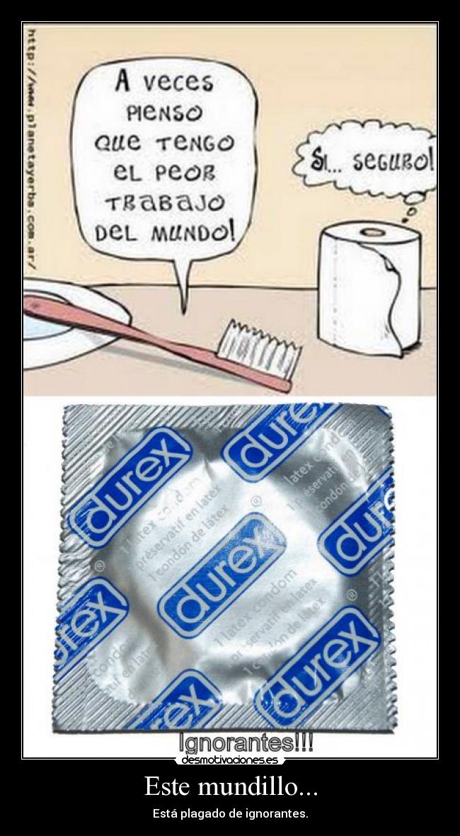 Este mundillo... - Está plagado de ignorantes.