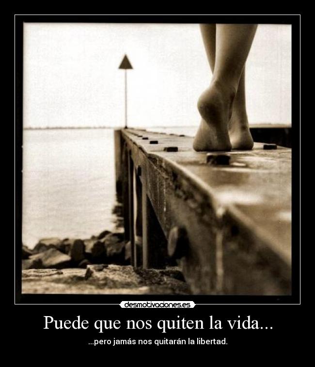 Puede que nos quiten la vida... -