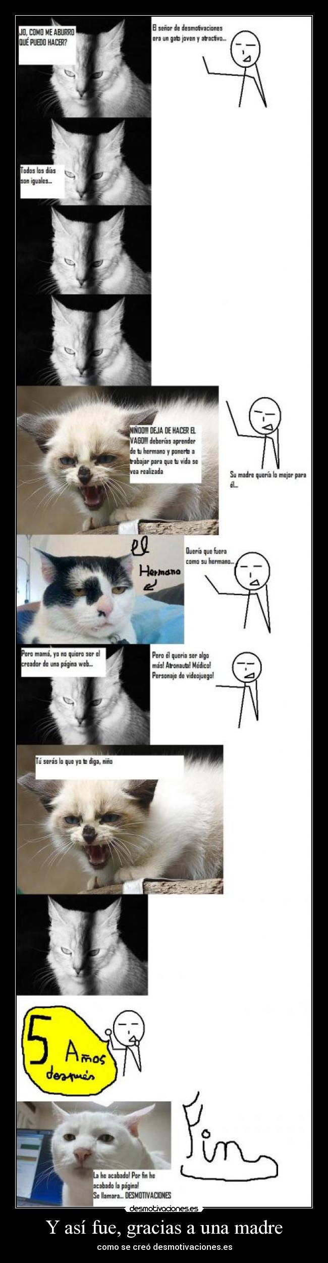 Y así fue, gracias a una madre - como se creó desmotivaciones.es