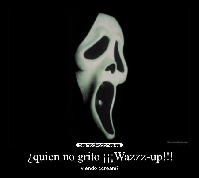 ¿quien no grito ¡¡¡Wazzz-up!!! - viendo scream?