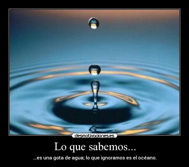Lo que sabemos... -