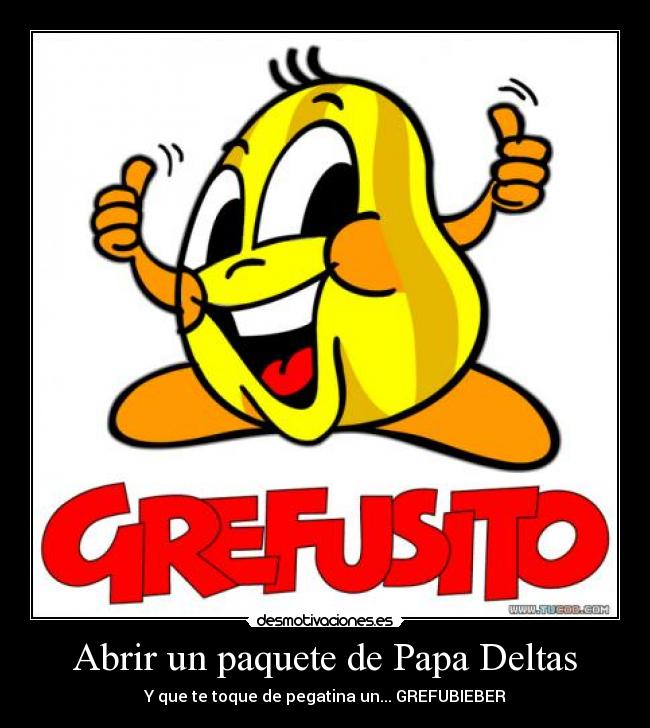 Abrir un paquete de Papa Deltas -