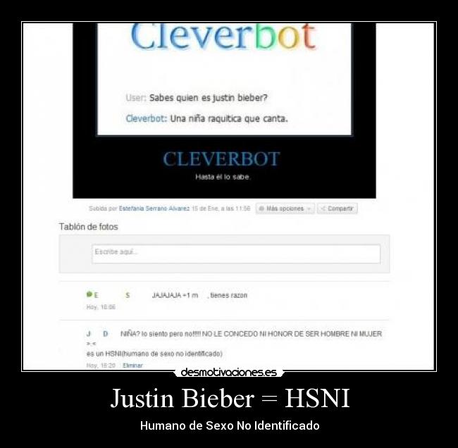 Justin Bieber = HSNI -