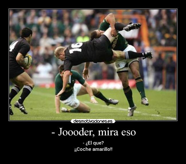 - Joooder, mira eso -