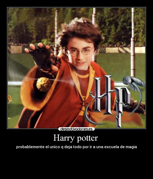 Harry potter  - probablemente el unico q deja todo por ir a una escuela de magia




