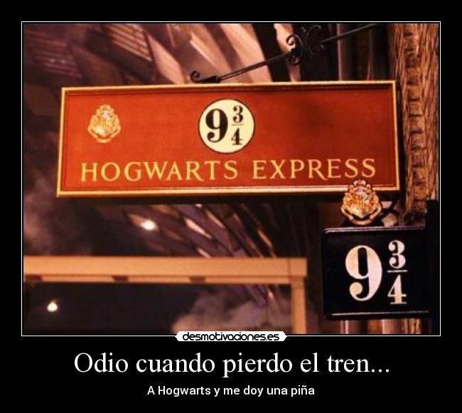 Odio cuando pierdo el tren... - A Hogwarts y me doy una piña