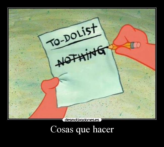 Cosas que hacer -