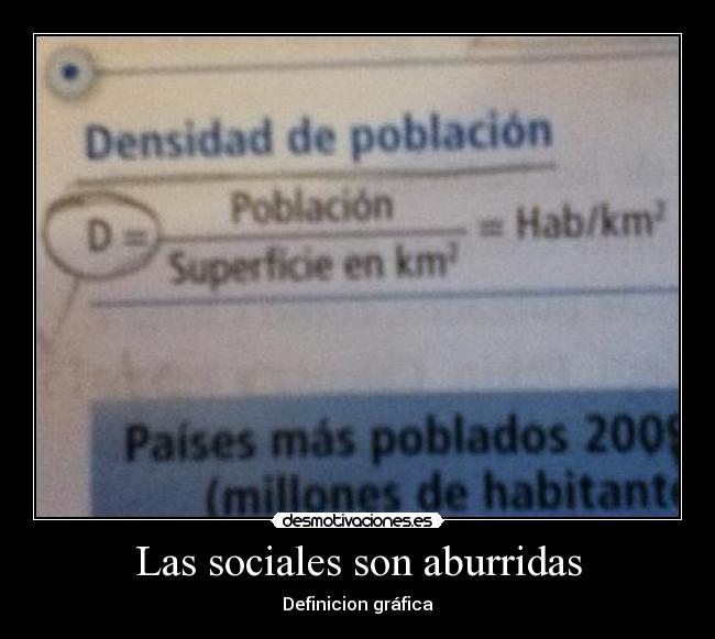 Las sociales son aburridas - Definicion gráfica