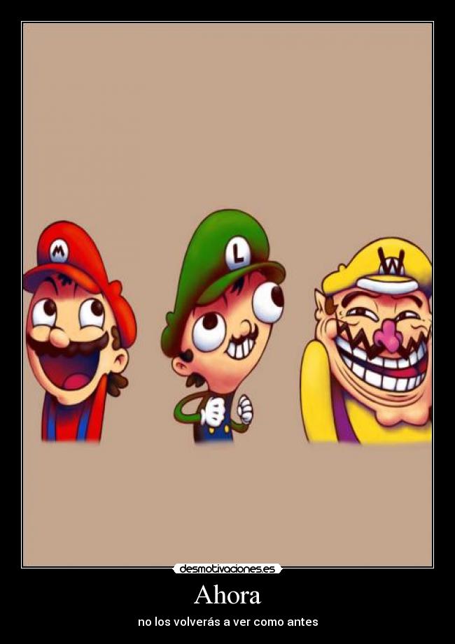 carteles super mario luigi wario troll face poker awesome champinones nintendo pokemon fail ver antes desmotivaciones