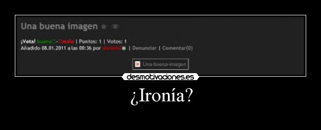 ¿Ironía? - 