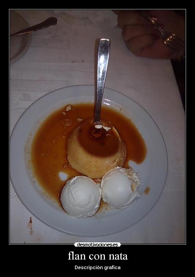 flan con nata -