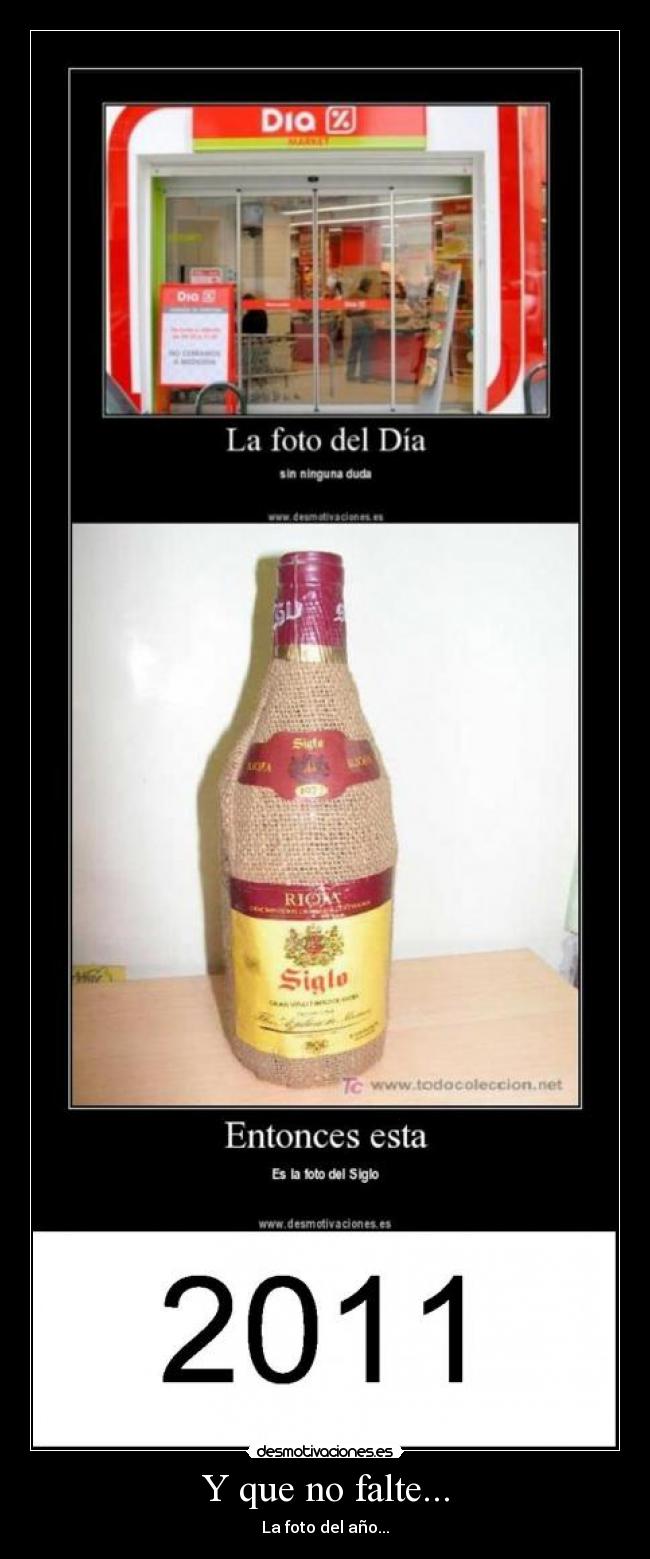 Y que no falte... - La foto del año...