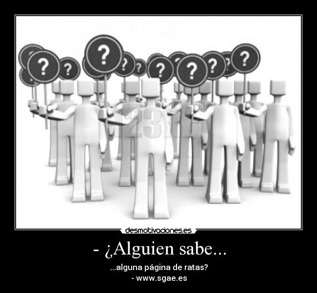 - ¿Alguien sabe... -
