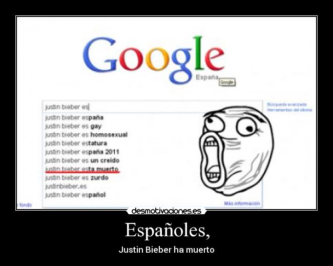 Españoles, - Justin Bieber ha muerto