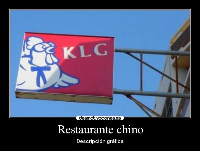 Restaurante chino - Descripción gráfica