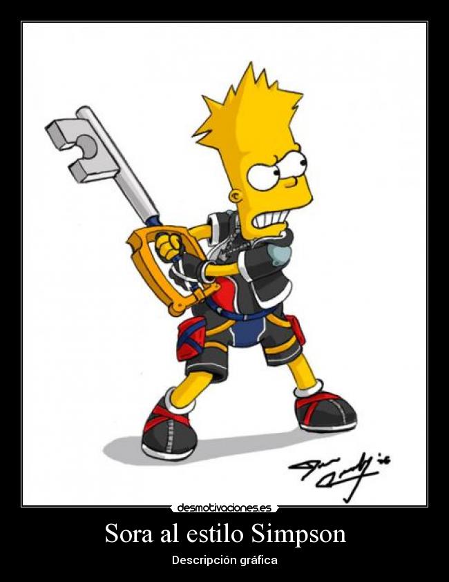 Sora al estilo Simpson -