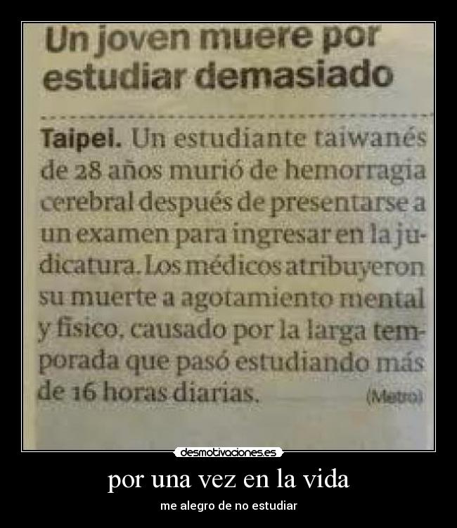 por una vez en la vida - 