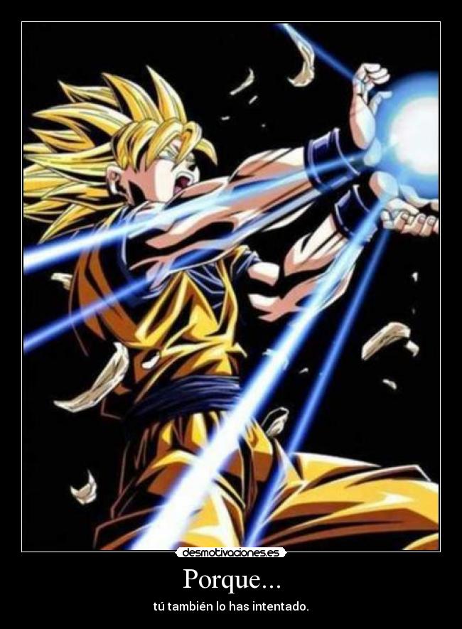 carteles dragon ball goku evans kame hame desmotivaciones