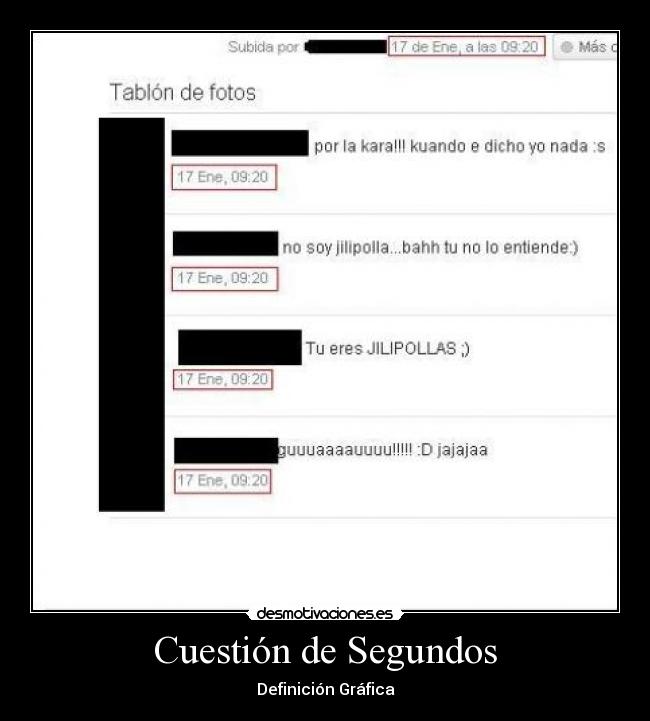 Cuestión de Segundos - Definición Gráfica