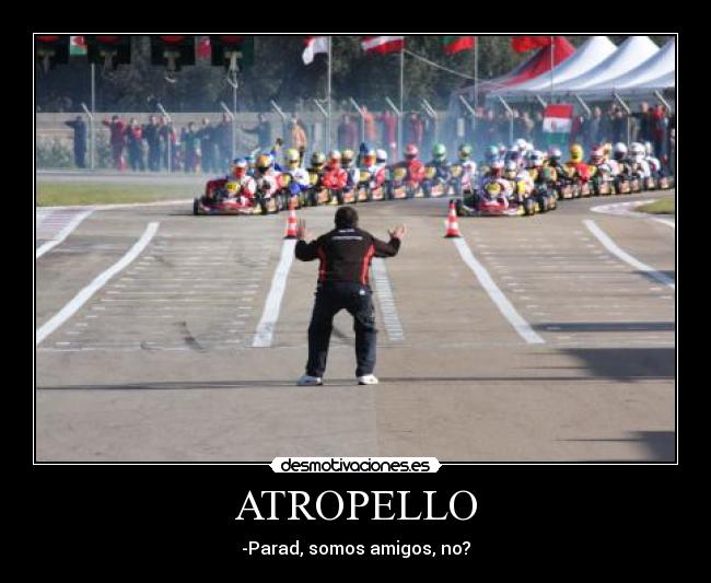 ATROPELLO - -Parad, somos amigos, no?