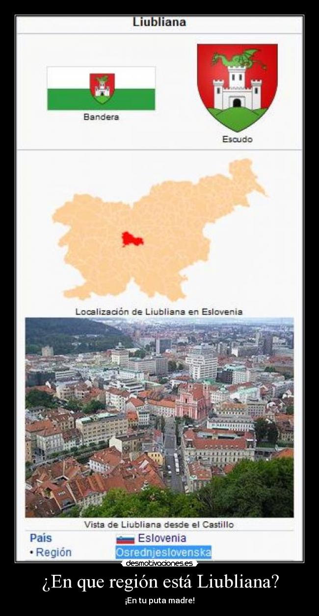 ¿En que región está Liubliana? -