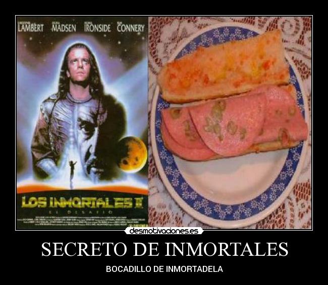 SECRETO DE INMORTALES - BOCADILLO DE INMORTADELA