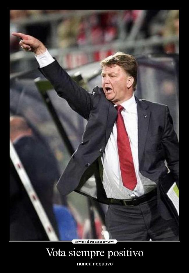 Vota siempre positivo - nunca negativo