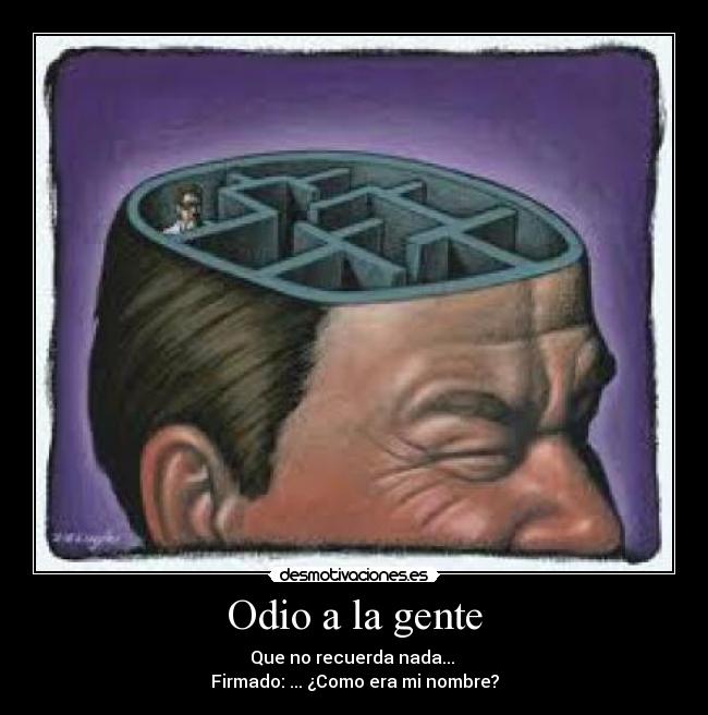 Odio a la gente -