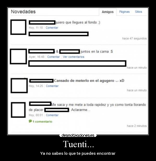 Tuenti... - Ya no sabes lo que te puedes encontrar