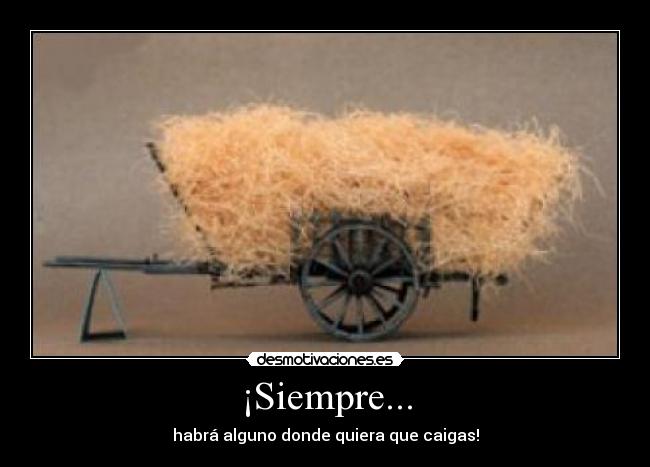¡Siempre... - habrá alguno donde quiera que caigas!
