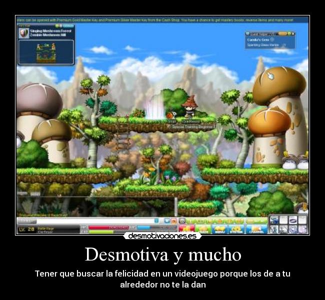 carteles maplestory desmotivaciones