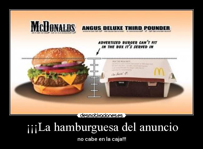 ¡¡¡La hamburguesa del anuncio -