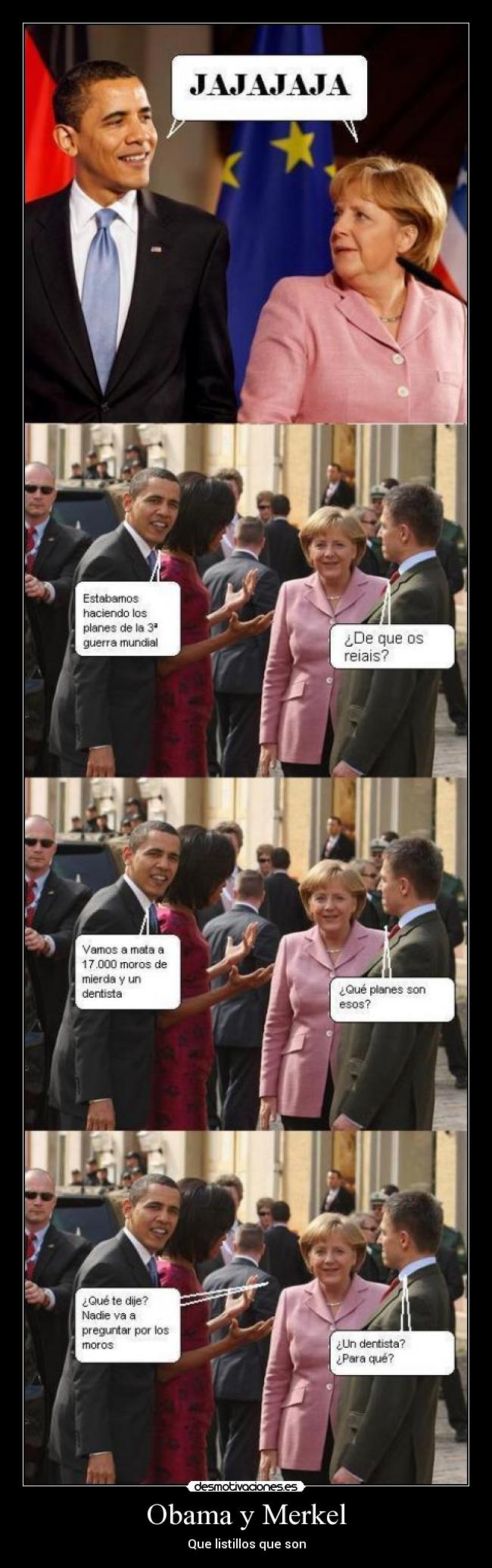 Obama y Merkel -