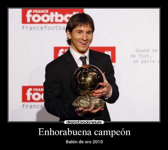 Enhorabuena campeón - 