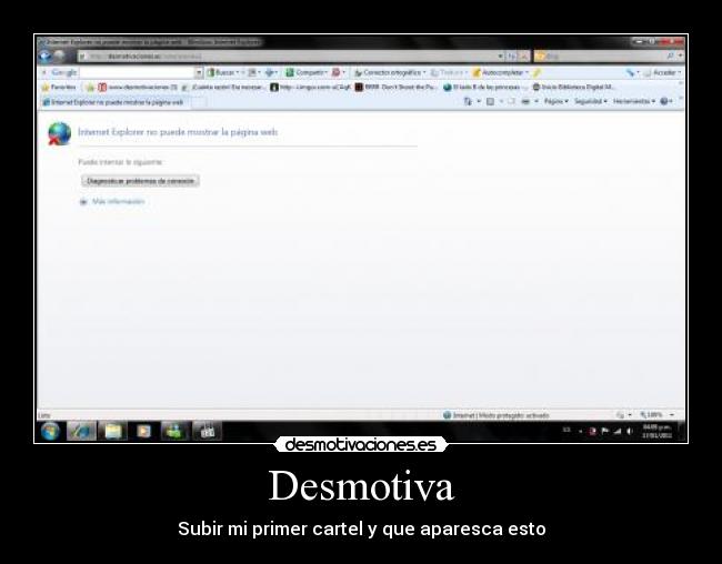 Desmotiva - Subir mi primer cartel y que aparesca esto