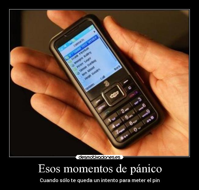 Esos momentos de pánico -