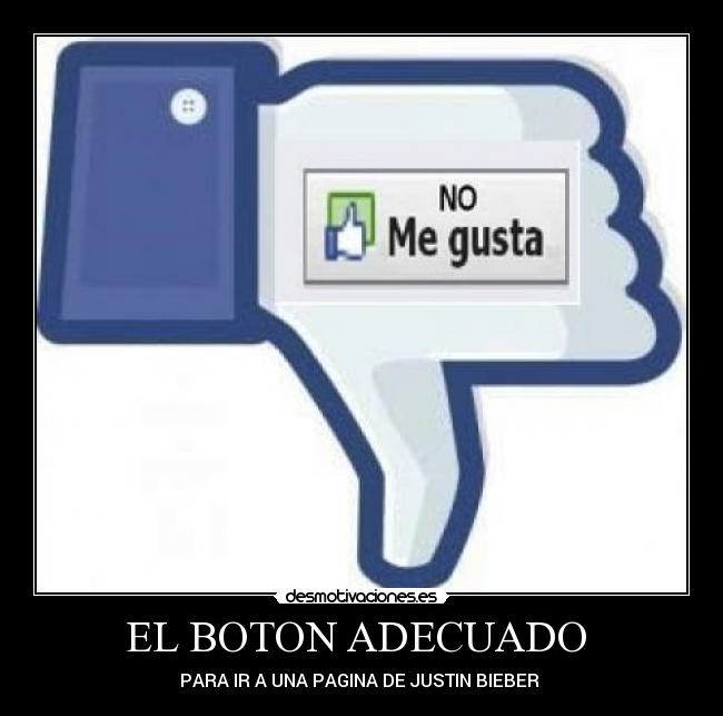 EL BOTON ADECUADO  - PARA IR A UNA PAGINA DE JUSTIN BIEBER 