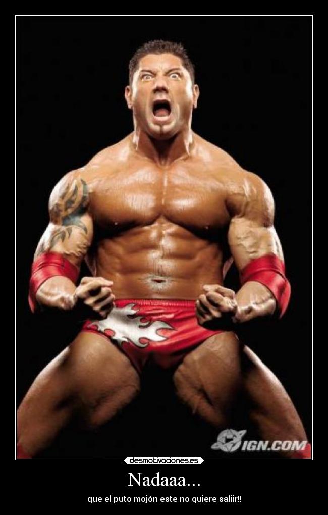 Nadaaa... - que el puto mojón este no quiere saliir!!