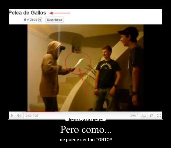 Pero como... - se puede ser tan TONTO!!