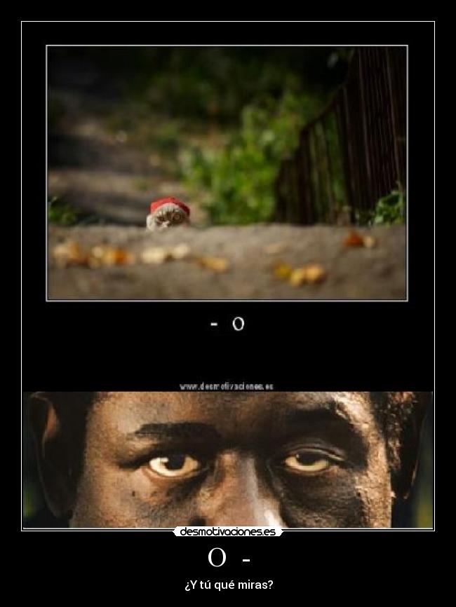 O - - ¿Y tú qué miras?