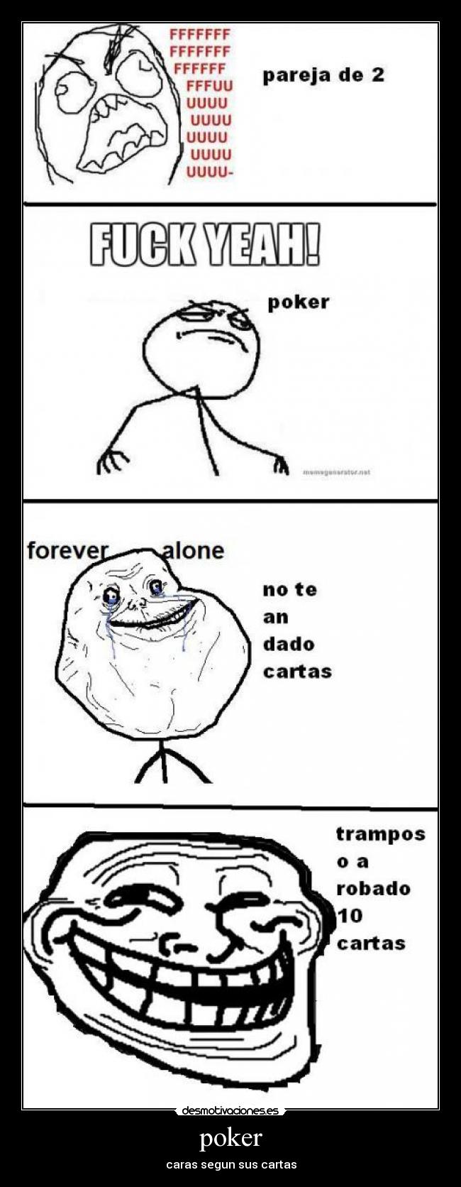 poker - caras segun sus cartas